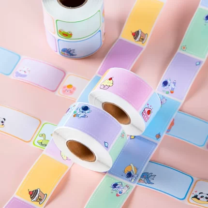100/290 pcs/roll Waterproof Name Sticker Durable Handwritten Self-adhesive Student Stationery Cartoon Style Labels Sticker Gift