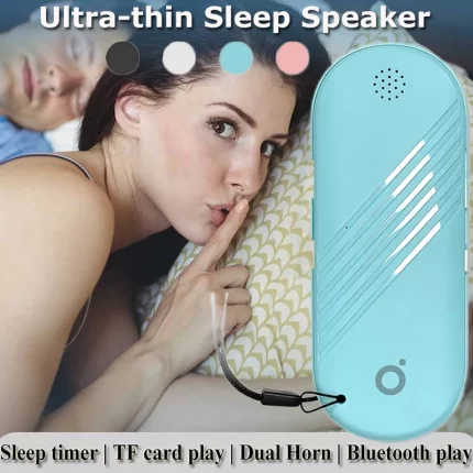 Ultra-thin Sleep Aid Bluetooth Speaker Mini Stereo Bone Conduction Soundbar Music Player Support Handsfree TF Card Sleep Timer